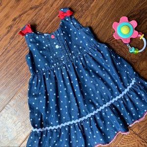🔹3/$10 Dress-Denim, stars, rickrack, and bows